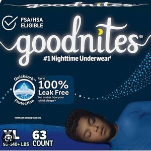 Blue Nighttime Underwear 100% Leak Free